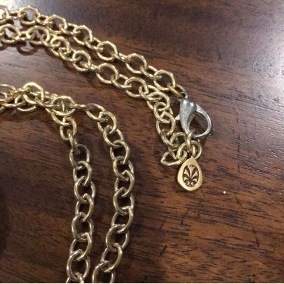 BARSE Bronze and Black Onyx Scroll Filigree Pendant Necklace - Picture 5 of 9